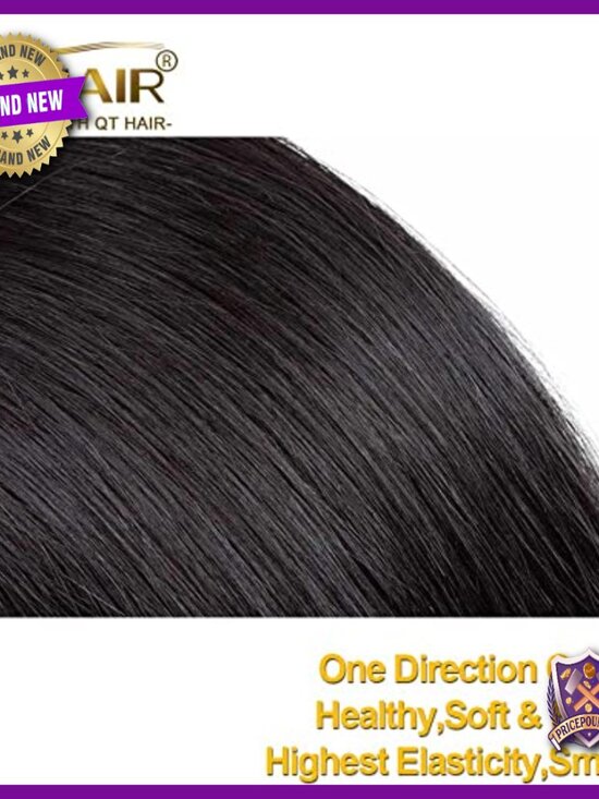 18A Straight Human Hair Extensions 100% Unprocessed Indian Virgin Hair main image 4